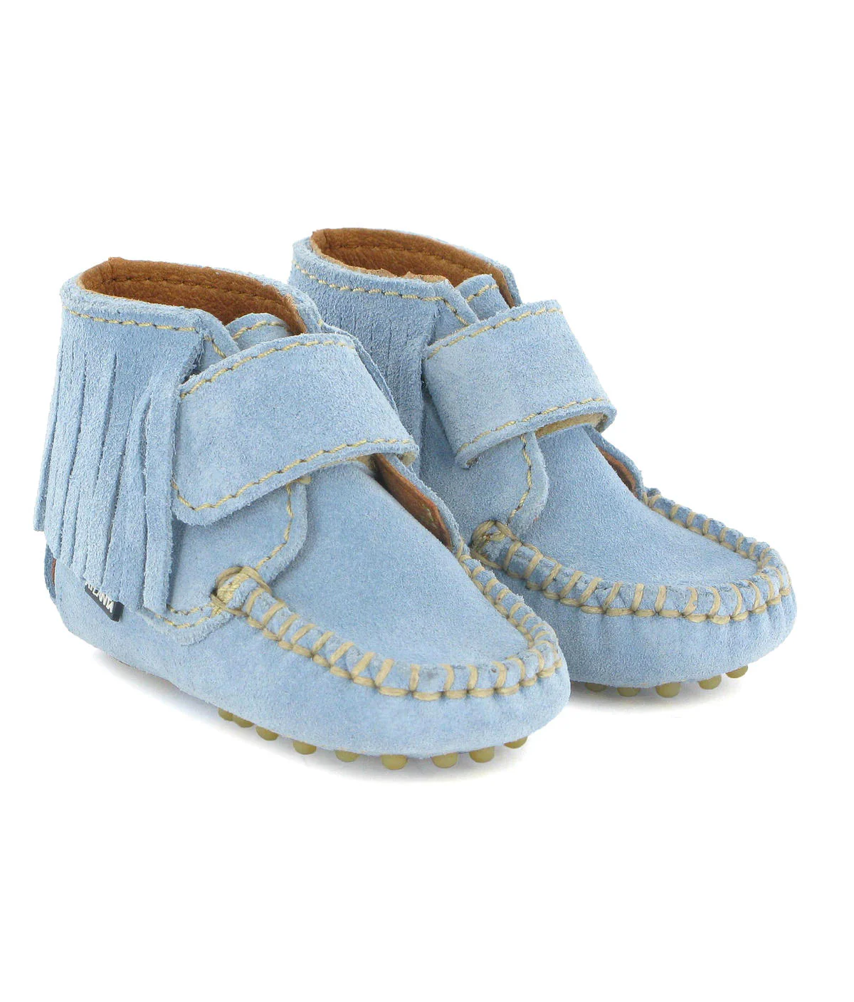 Botas Bebé com franjas - camurça azul celeste - Image 3