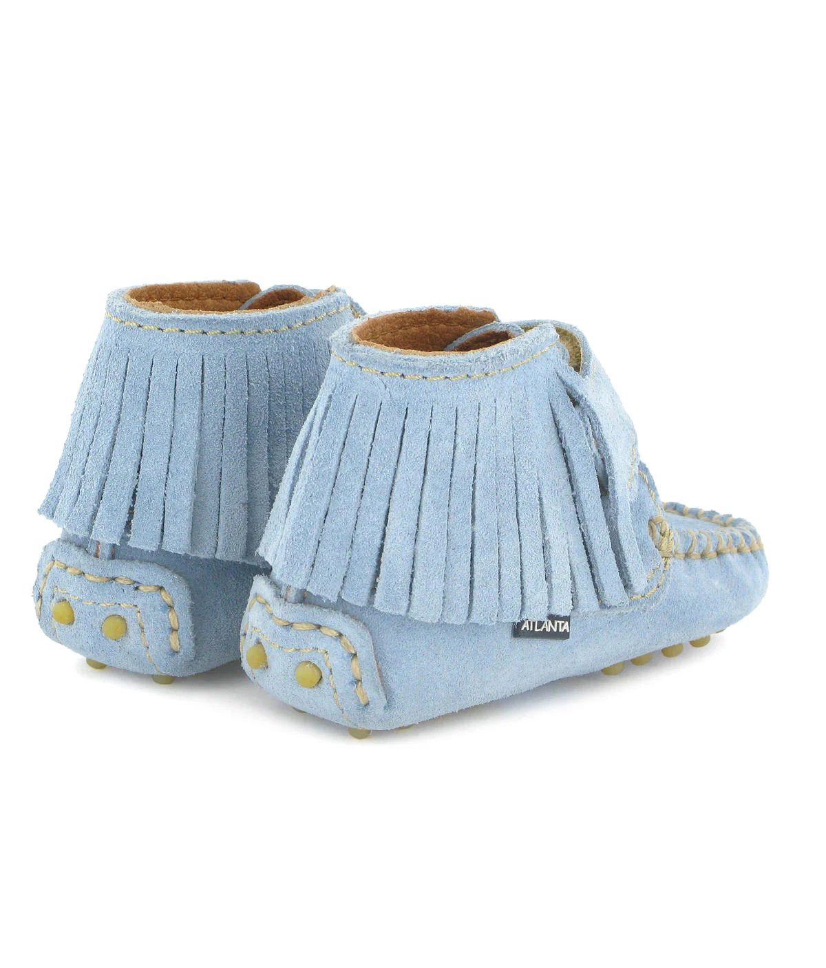 Botas Bebé com franjas - camurça azul celeste - Image 4