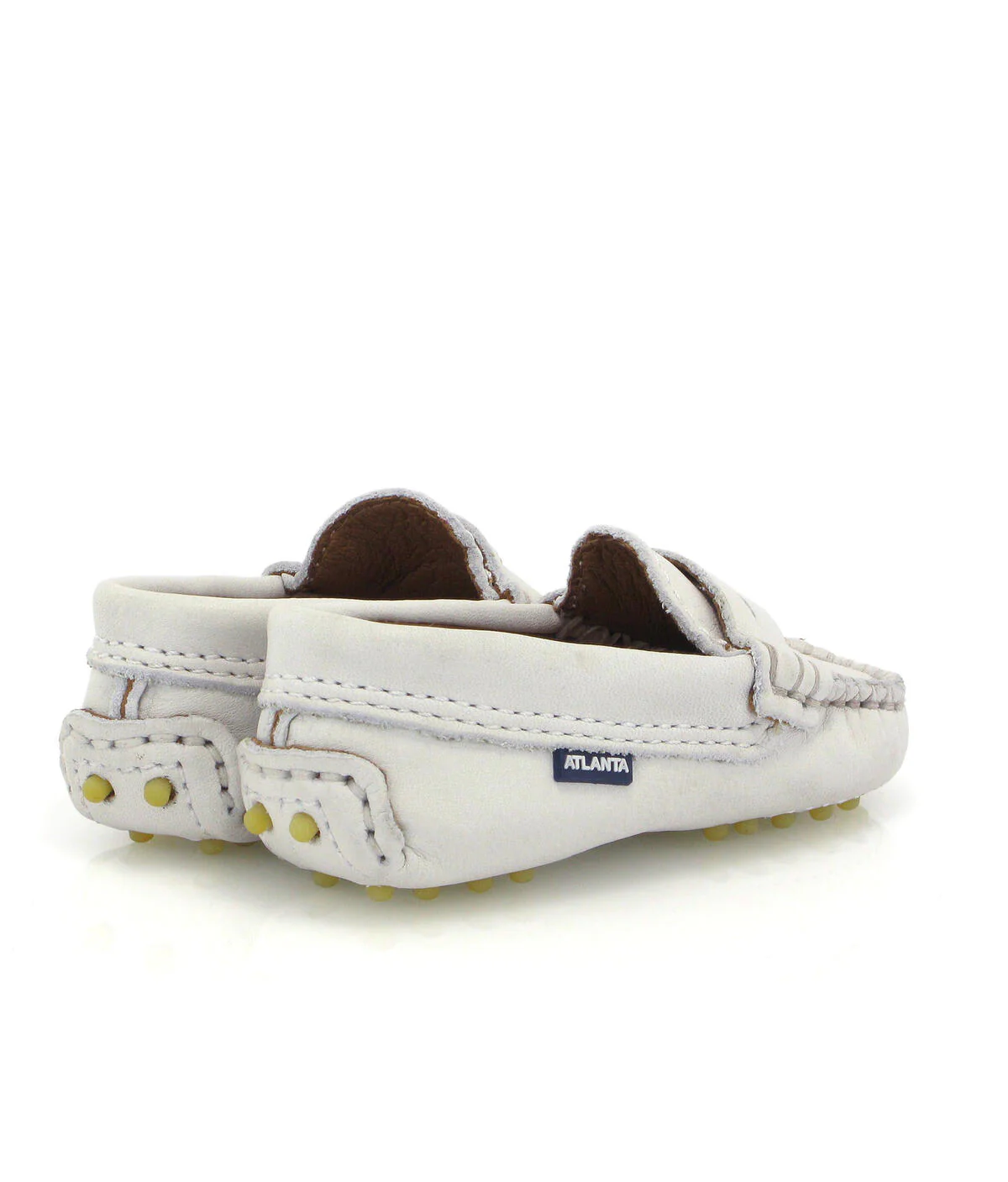 Mocs Bebé 032 - pele nappa branca - Image 4