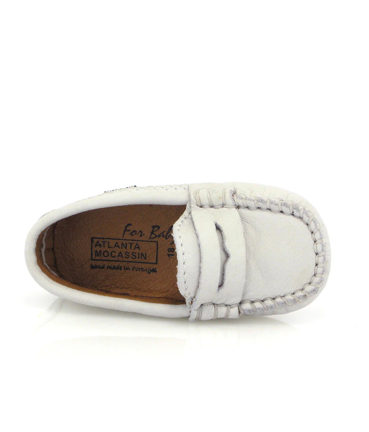 Mocs Bebé 032 - pele nappa branca - Image 5