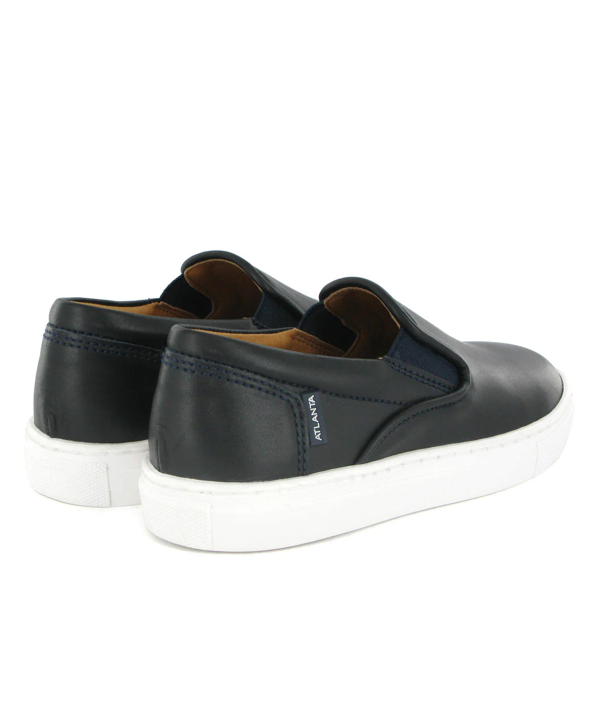 Sapatilhas Slip On - pele azul marinho - Image 4