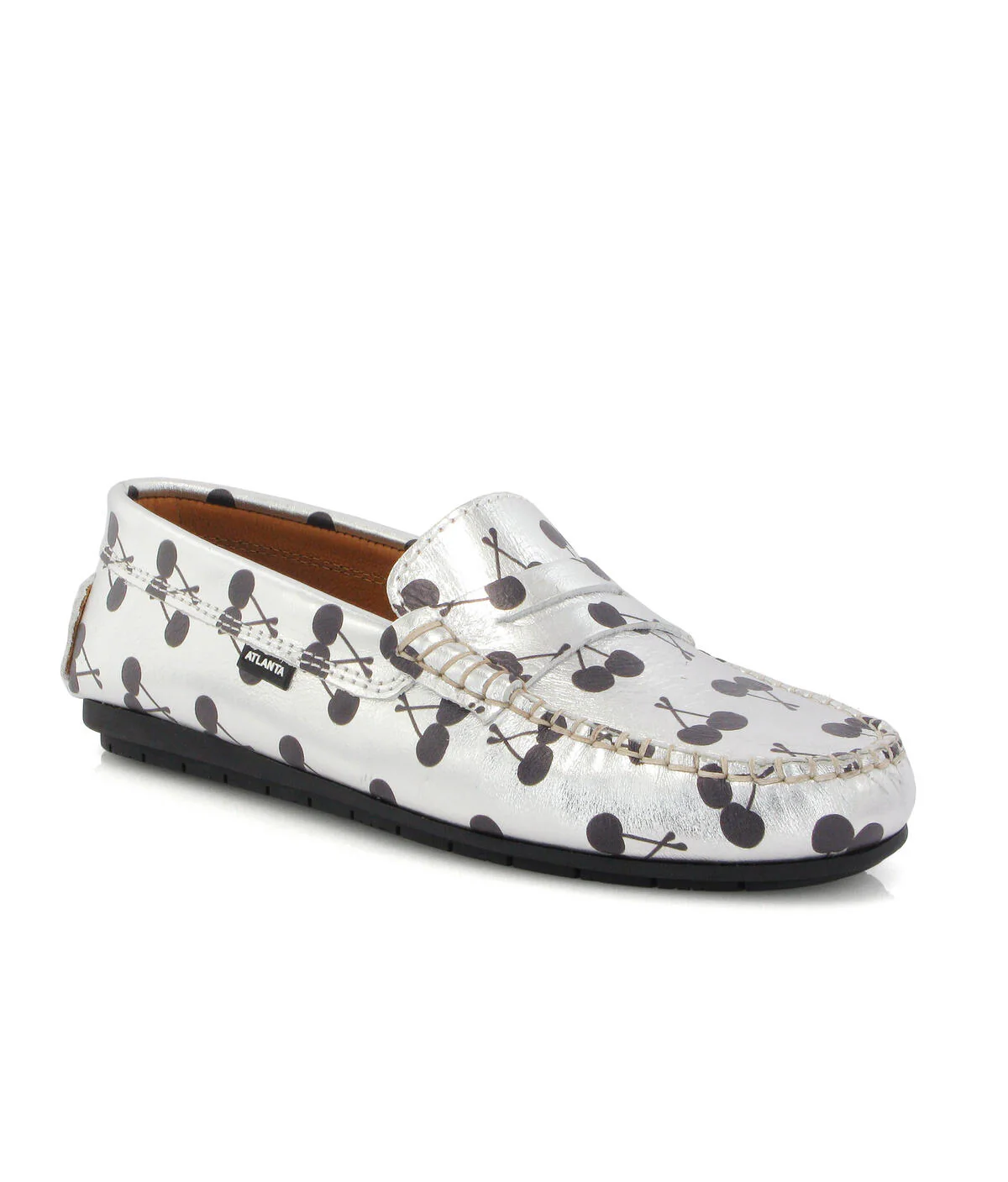 Walkers 032 - Pele Estampada Prateada Cerejas - Image 3