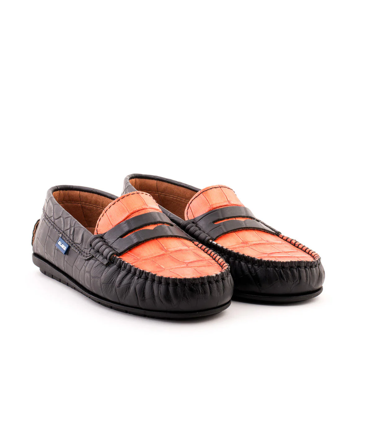 Walkers 032 - preto e laranja efeito crocodilo - Image 4